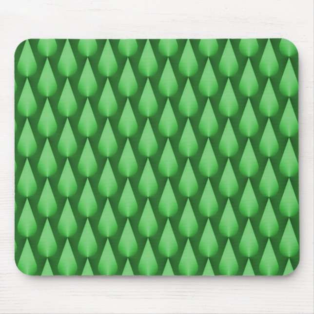 Tapis De Souris Emerald Green Dazzling Raindrops Mousepad (Devant)