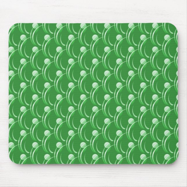 Tapis De Souris Emerald Green Fancy Fwirls Mousepad (Devant)
