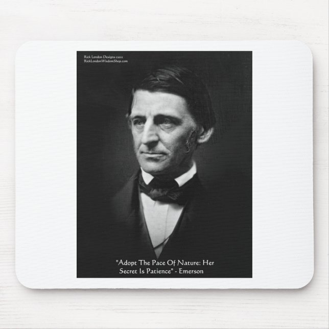 Tapis De Souris Emerson "Pace Of Nature" Citation De Sagesse Cadea (Devant)
