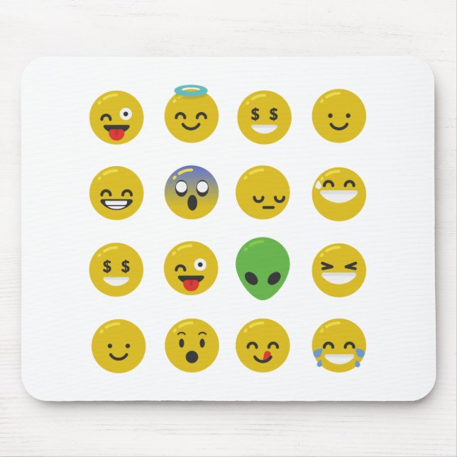 Tapis De Souris Emoji happy face (Devant)