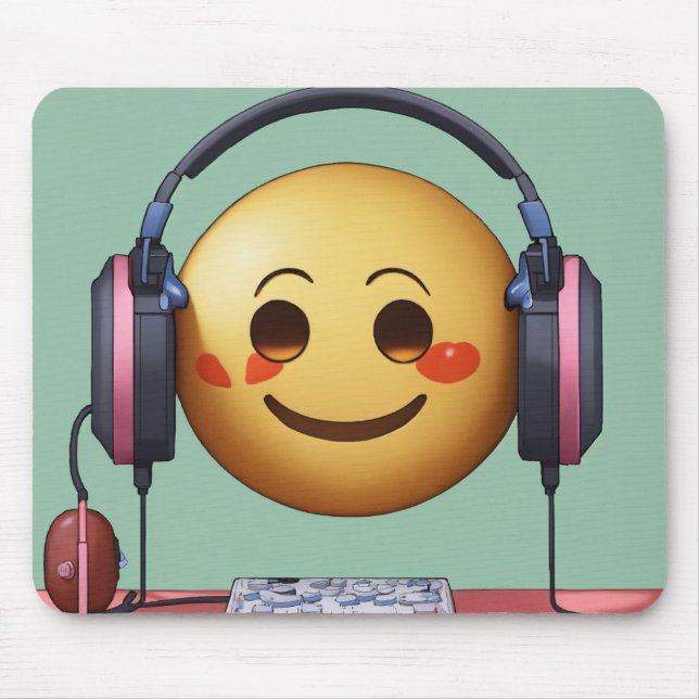Tapis De Souris Emoji Lofi Mousepad esthétique - bureau de cuisine (Devant)