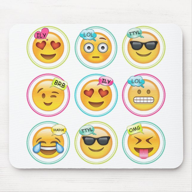 Tapis De Souris Emoji Mousepad (Devant)