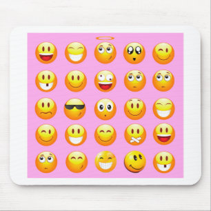 Tapis De Souris émoji rose pastel