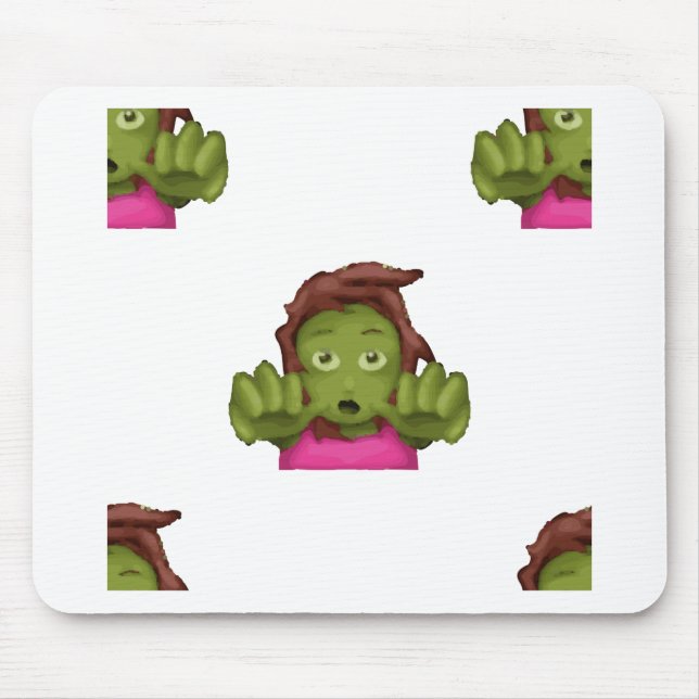 Tapis De Souris emoji zombie femme (Devant)