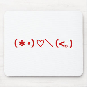Tapis De Souris Émoticônes Heureuses Saintes-Valentin / Japonais