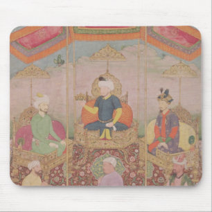 Tapis De Souris Empereur Babur de Mughal et son fils, Humayan