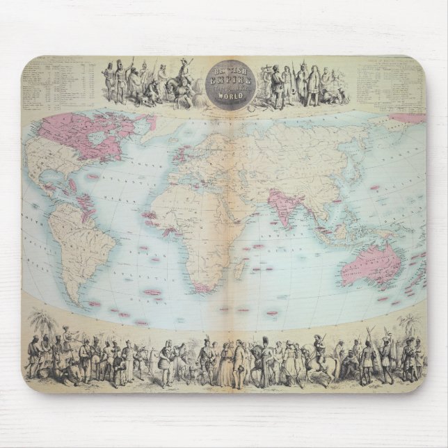 Tapis De Souris Empire Britannique dans le monde entier (Devant)