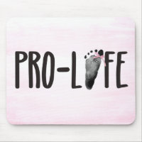 Empreinte bébé Pro-Life sur rose