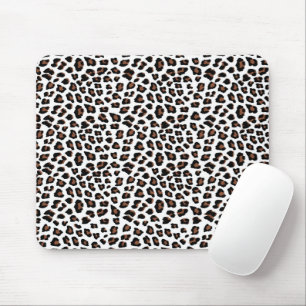 Tapis De Souris Empreinte de léopard blanc