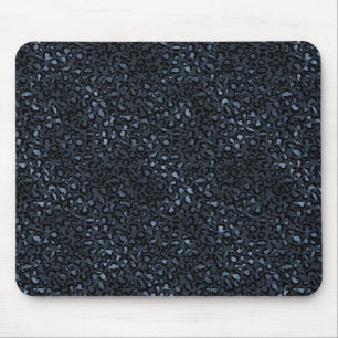 Tapis De Souris Empreinte de léopard bleu de la marine