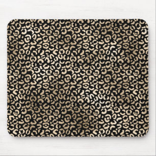 Tapis De Souris Empreinte de léopard Gold Black Glam