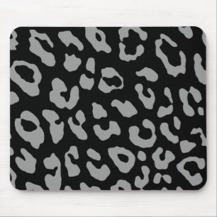 Tapis De Souris Empreinte de léopard noir gris