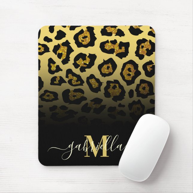 Tapis De Souris Empreinte de léopard parties scintillant (Avec souris)