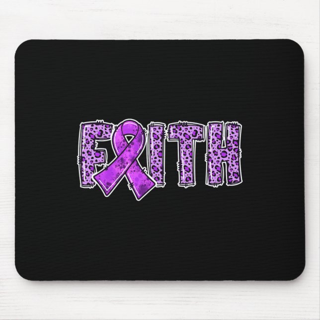 Tapis De Souris Empreinte de léopard Purple Ribbon FAIM Drogue ove (Devant)