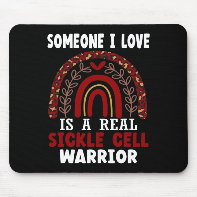Tapis De Souris Empreinte de léopard Rainbow Sickle Cell Warrienes (Devant)