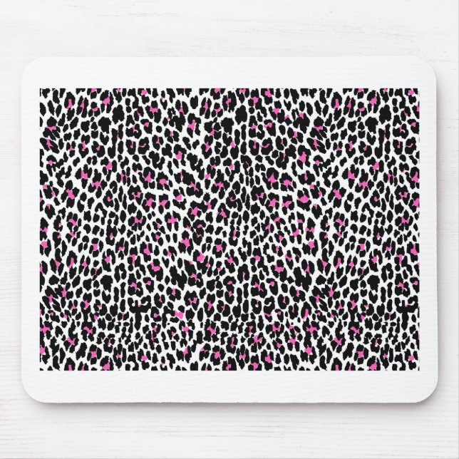 Tapis De Souris empreinte de léopard rose (Devant)