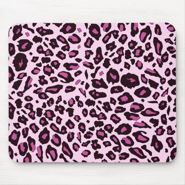 Tapis De Souris Empreinte de léopard rose (Devant)