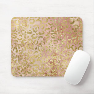 Tapis De Souris Empreinte de léopard rose Gold