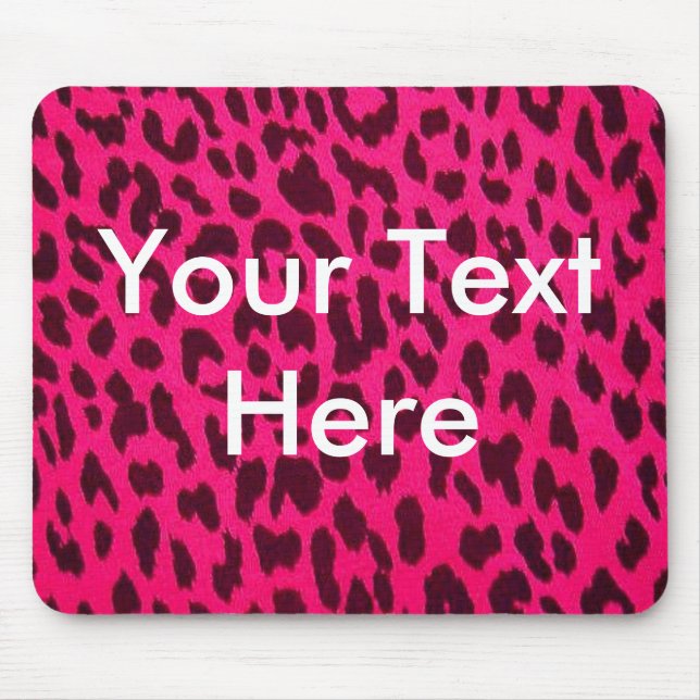 Tapis De Souris Empreinte de léopard rose simple Mousepad (Devant)