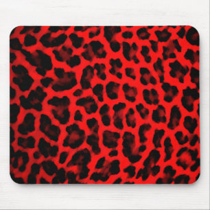 Tapis De Souris Empreinte de léopard rouge