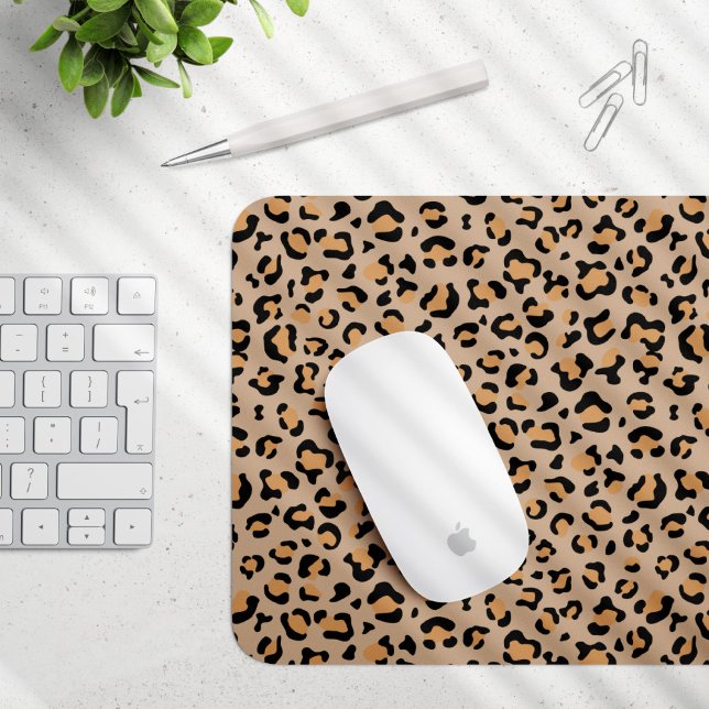 Tapis De Souris Empreinte de léopard, Spots de léopard, Leopard Br (Créateur téléchargé)