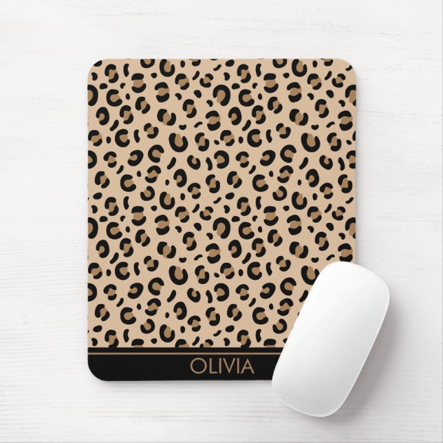 Tapis De Souris Empreinte de léopard, Spots, Leopard Brown, Votre  (Avec souris)