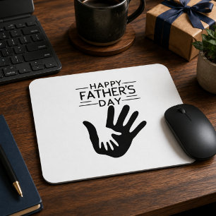 Tapis de souris empreinte de main Bonne fête des p