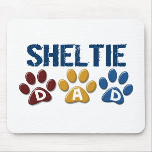 Tapis De Souris Empreinte de patte 1 de papa de SHELTIE