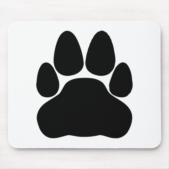 Tapis De Souris Empreinte de patte de chat noir (Devant)