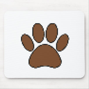 Tapis De Souris Empreinte de patte Pixel Dog