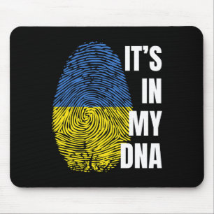 Tapis De Souris Empreinte digitale du drapeau ukrainien Ukraine