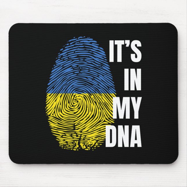 Tapis De Souris Empreinte digitale du drapeau ukrainien Ukraine  (Devant)