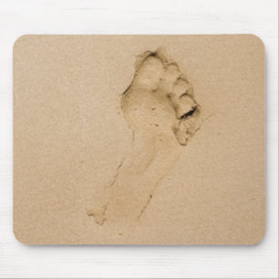 Tapis De Souris Empreinte sur la plage