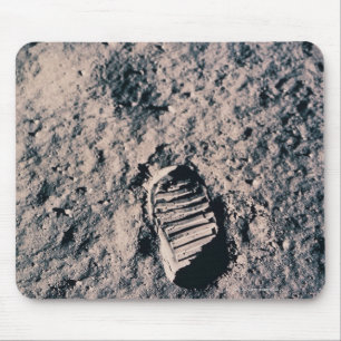 Tapis De Souris Empreinte sur la surface lunaire