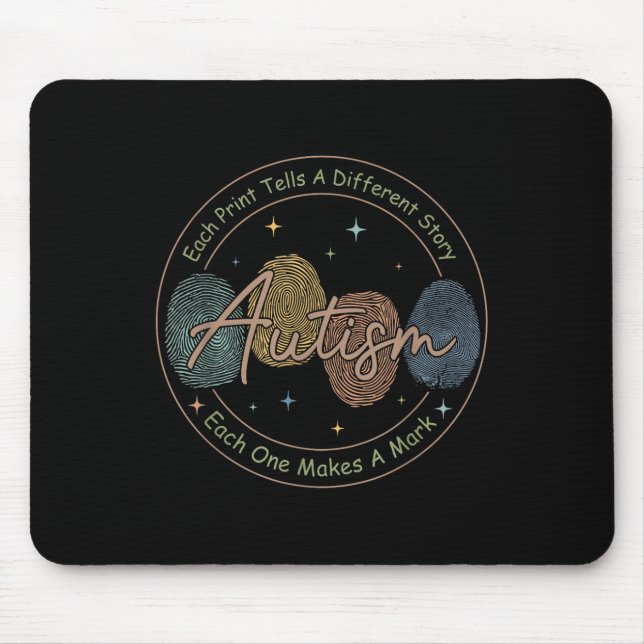 Tapis De Souris Empreintes Chaque Impression Raconte Une Histoire  (Devant)