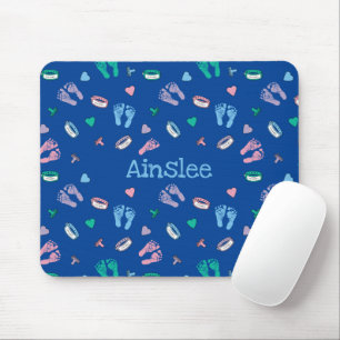 Tapis De Souris Empreintes de nouveau-né Binkés et ID motif