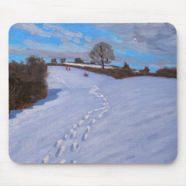 Tapis De Souris Empreintes de pas dans la neige 2009 (Devant)