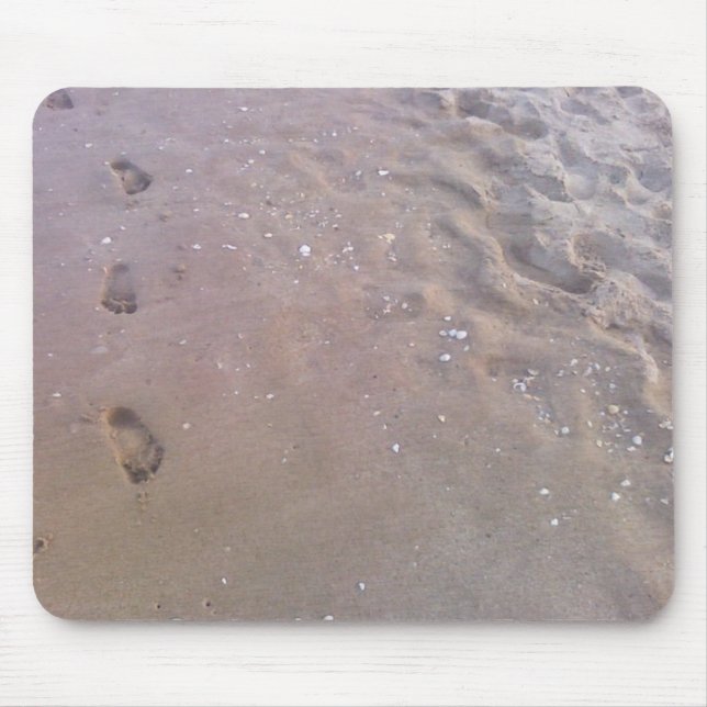Tapis De Souris Empreintes de pas dans le sable (Devant)