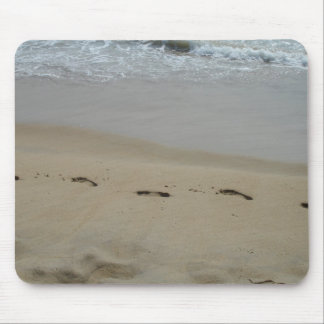 Tapis De Souris Empreintes de pas dans le sable