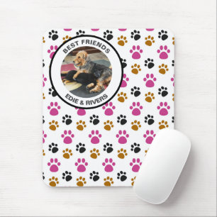 Tapis De Souris Empreintes de Patte de Chien Mignon