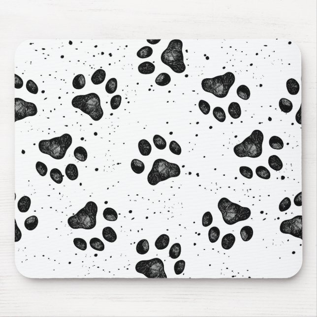 Tapis De Souris Empreintes de pattes (Devant)