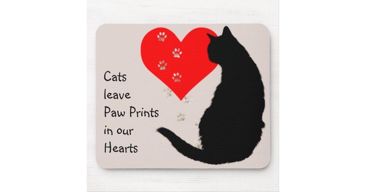 Tapis De Souris Empreintes De Pattes De Conge De Chats A Nos Zazzle Fr