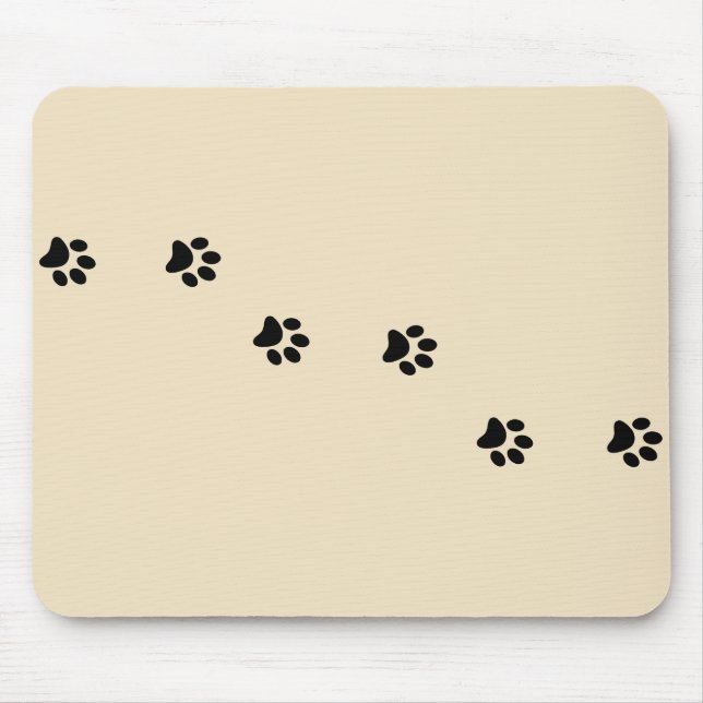 Tapis De Souris Empreintes de pattes Mousepad (Devant)