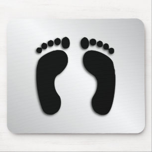 Tapis De Souris Empreintes de pieds nus