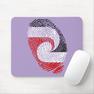 Tapis De Souris Empreintes digitales du drapeau maori