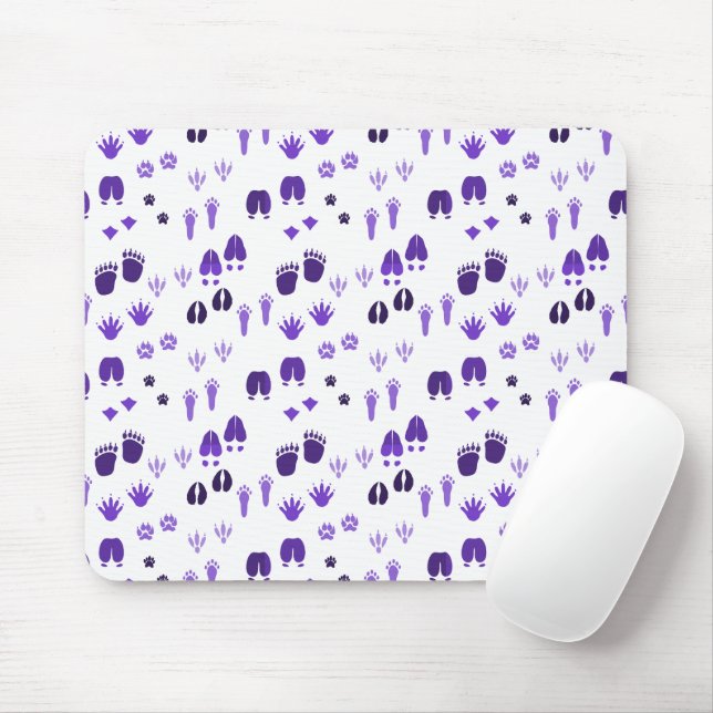 Tapis De Souris Empreintes hivernales (Avec souris)