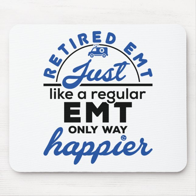 Tapis De Souris EMT EMS de retraite Paramètre Retraite Dons Amusan (Devant)
