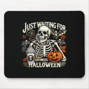 Tapis De Souris En attente d'Halloween Funny Skeleton Citrouille