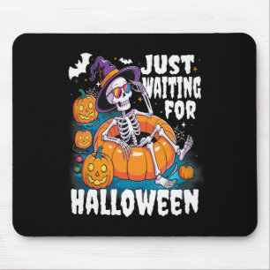 Tapis De Souris En Attente D'Halloween Funny Skeleton Éffrayant S