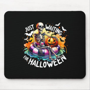 Tapis De Souris En Attente D'Halloween Jack-o'-lantern Skeleton